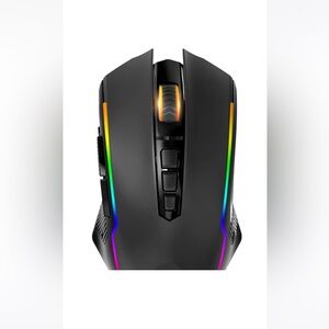 Black rainbow color change led light mouse